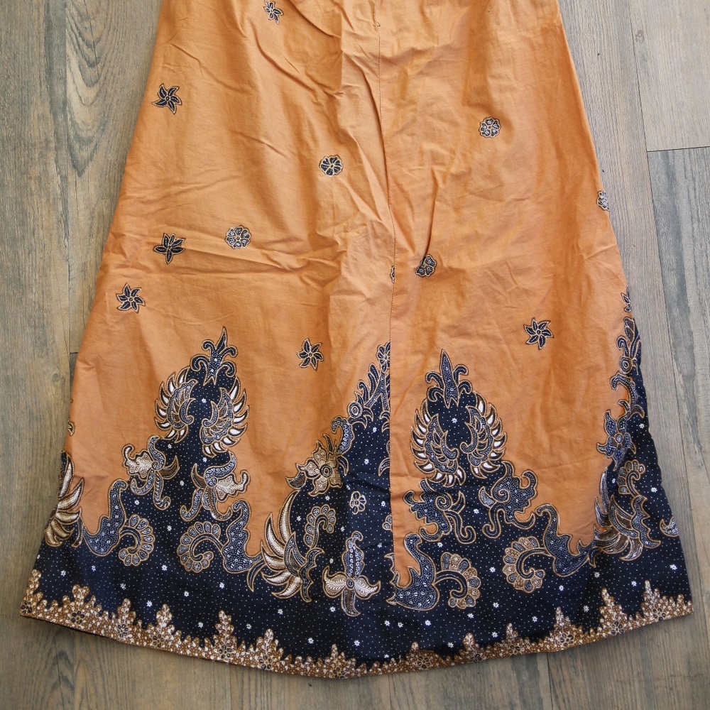 High-Waisted Bohemian Maxi Skirt